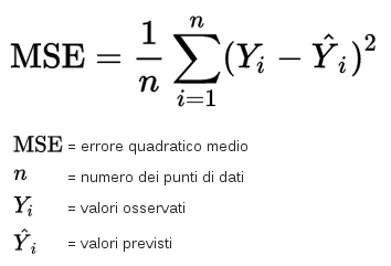 Formula dell'errore quadratico medio